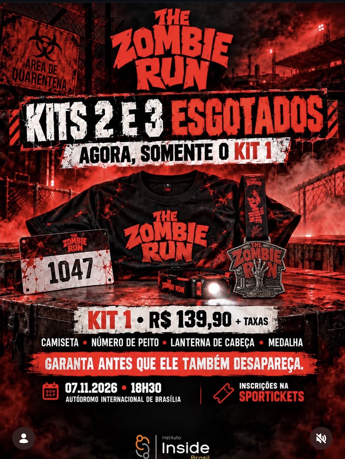 Capa real da publicação de kits da The Zombie Run